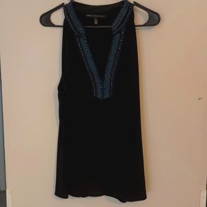 Embroidered Neck Line Tank Top